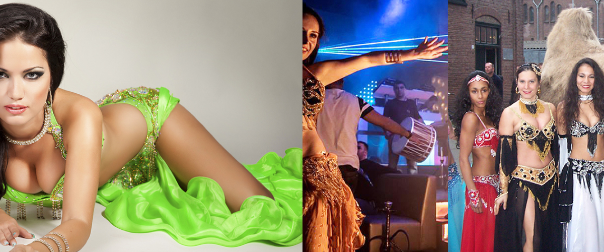 Waterpijpen en begeleider in aangepaste kleding